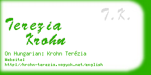 terezia krohn business card