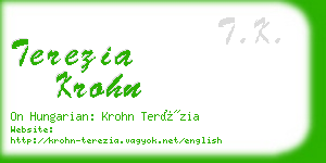 terezia krohn business card